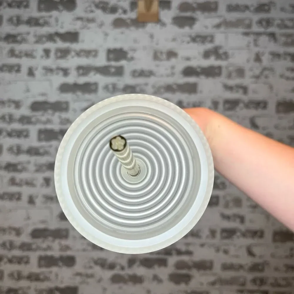 Starbucks | gray wave scalloped drink cup with straw